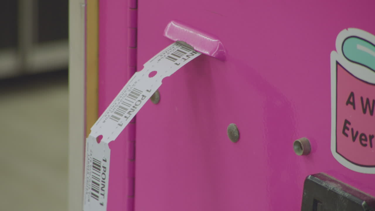 una máquina dispensa una cantidad de boletos