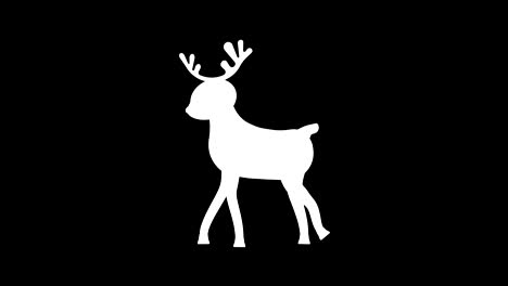 animación de running deer caminando con luma matte opcional. alpha luma matt incluido. video 4k