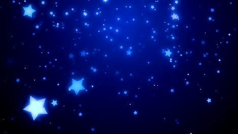 blue falling glitter stars