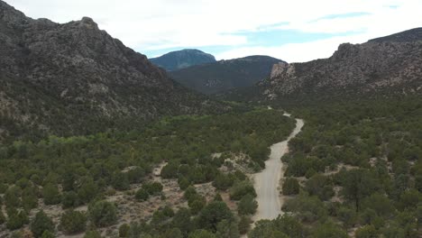 Aerial View of a Scenic Mountain Road