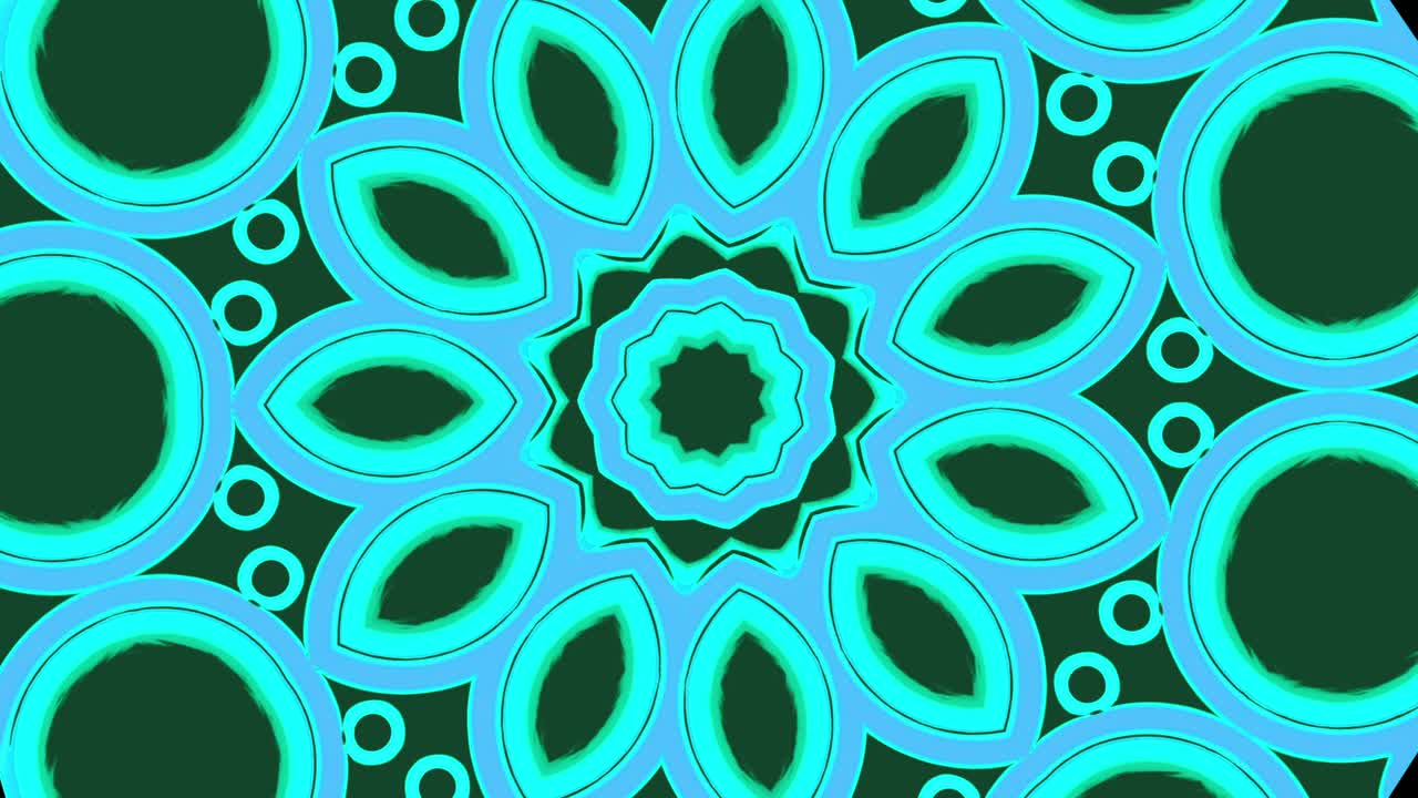 Abstract Geometric Pattern with Green and Blue Colors