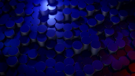 superficies azules geométricas cilíndricas abstractas en el espacio virtual