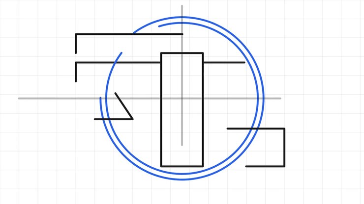 Abstract Geometric Line Animation Drawing on Grid Background