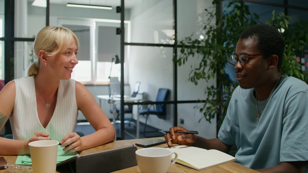 Business Meeting in Modern Office