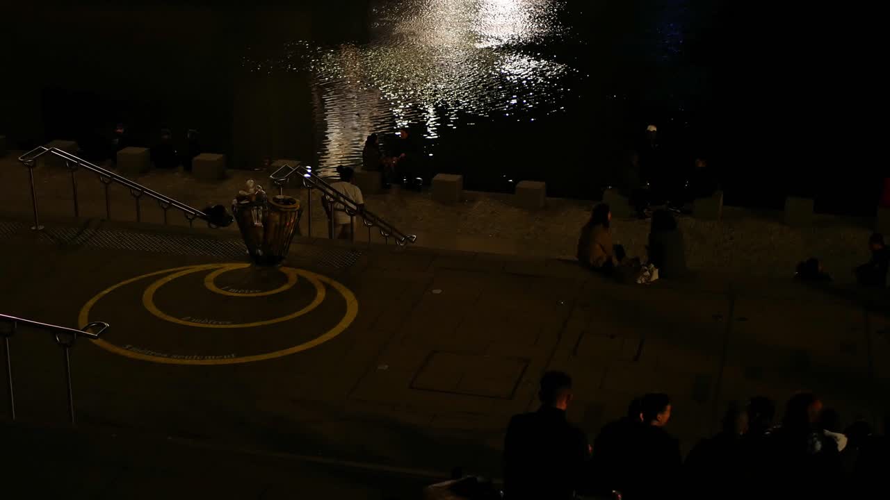 Pont de Saint Pierre at night, Toulouse, France