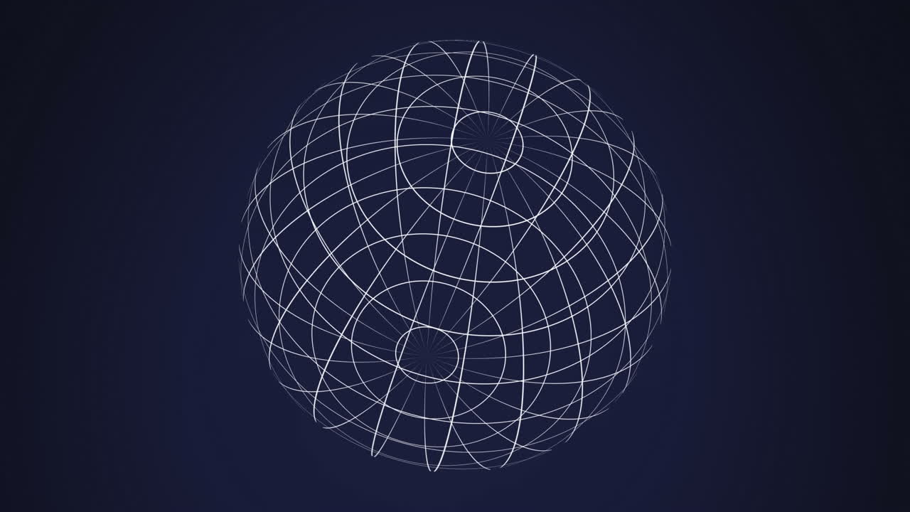 디지털 글로브 회전의  ⁇  그리드의 애니메이션