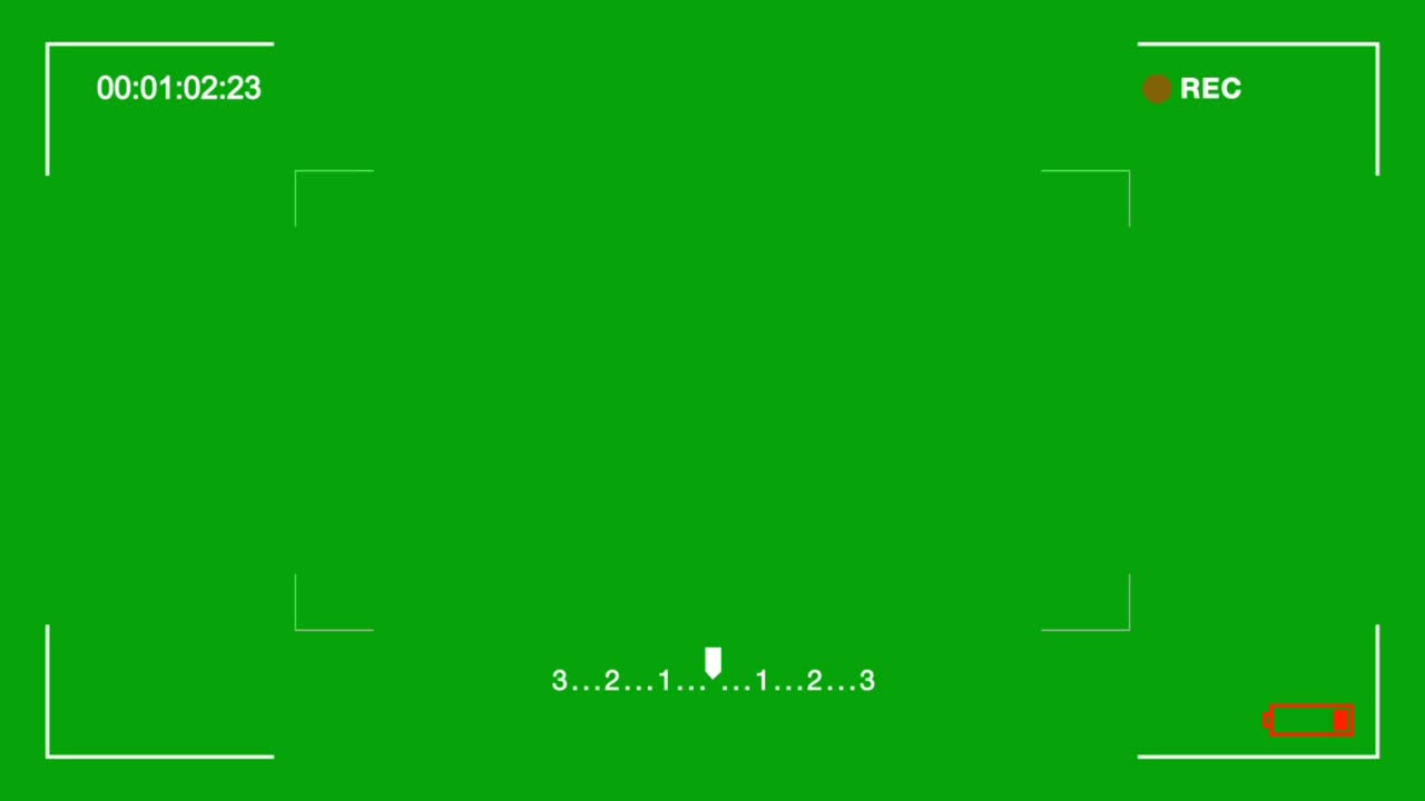 Motion graphics di mirino con sfondo a schermo verde