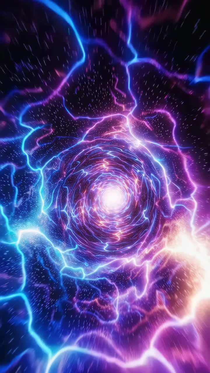 Abstract Glowing Energy Tunnel
