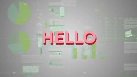 Digitale-Animation-Von-Hallo-Text-Vor-Digitaler-Schnittstelle-Mit-Datenverarbeitung-Auf-Grauem-Hintergrund