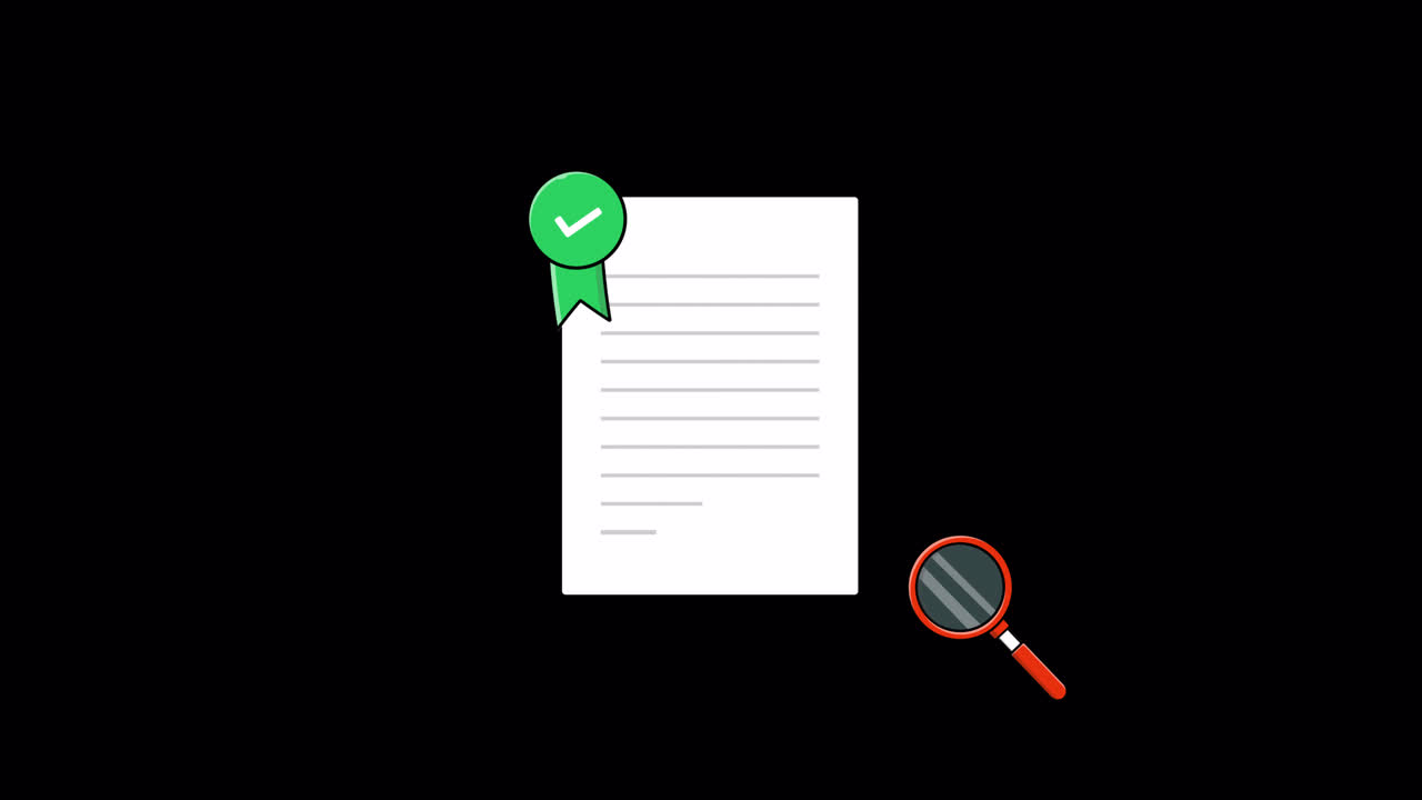 Animated Magnifying Glass Searching and Verifying Document