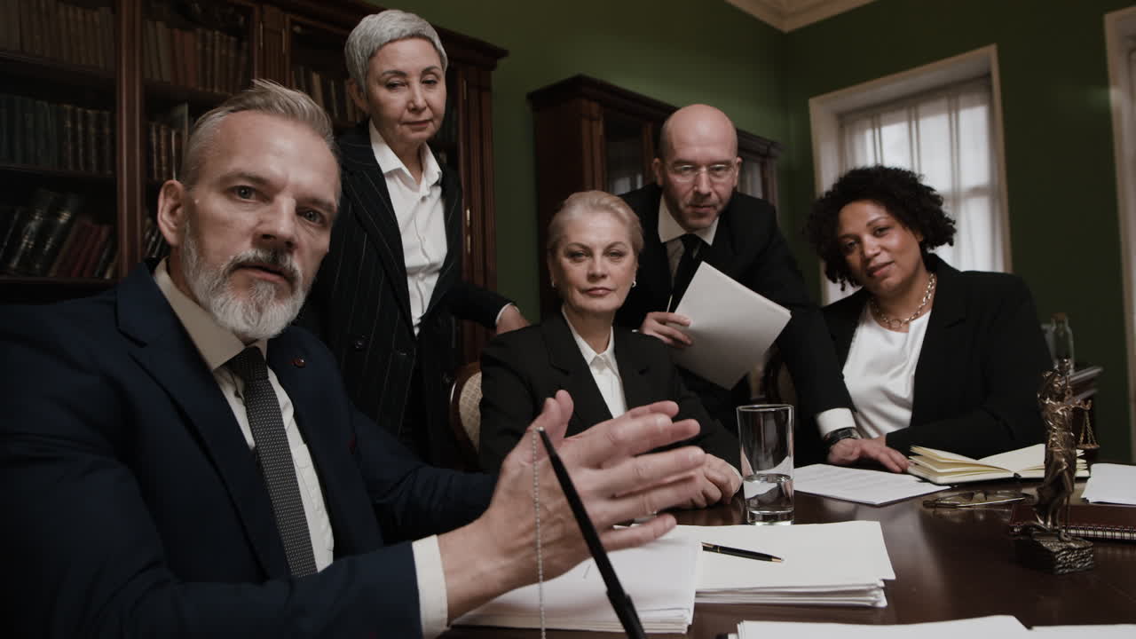 reunión de negocios en un bufete de abogados