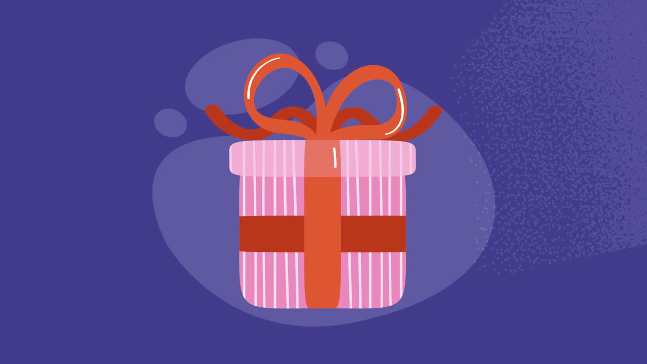 animación de embalaje de cajas de regalos