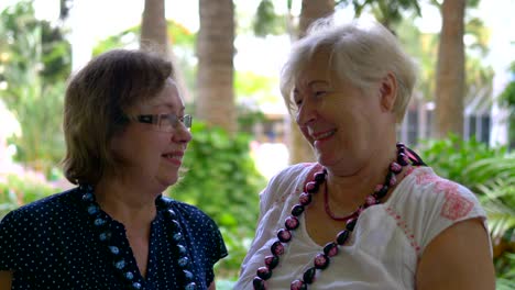 happy senior women having fun on the vacation in 4k slow motion 60fps