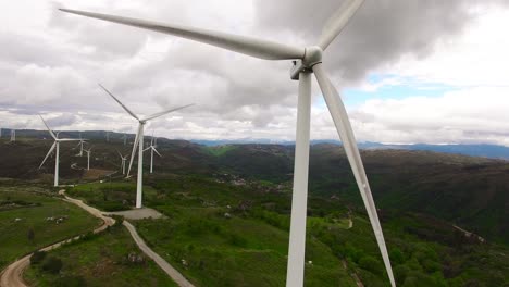 turbina eólica, parque eólico vista desde el aire