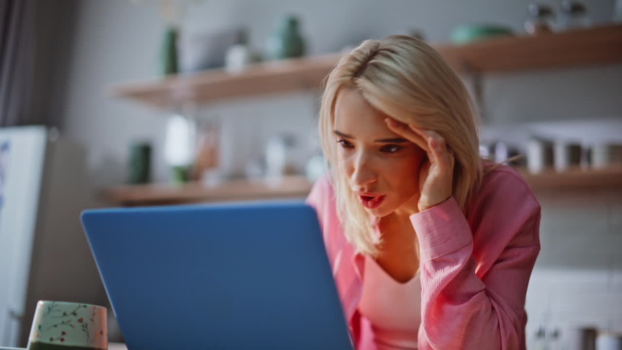 Remote businesswoman hands typing laptop keyboard at home workplace closeup
