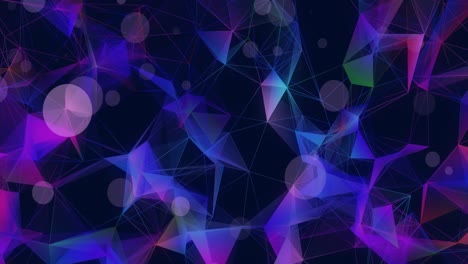 animación de puntos que se mueven sobre un fondo negro con formas