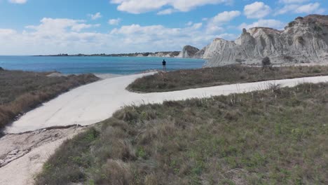 white cliffs and turquoise water coastal landscape