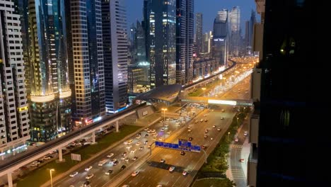 night lights of sheikh zayed road in dubai through this captivating timelapse