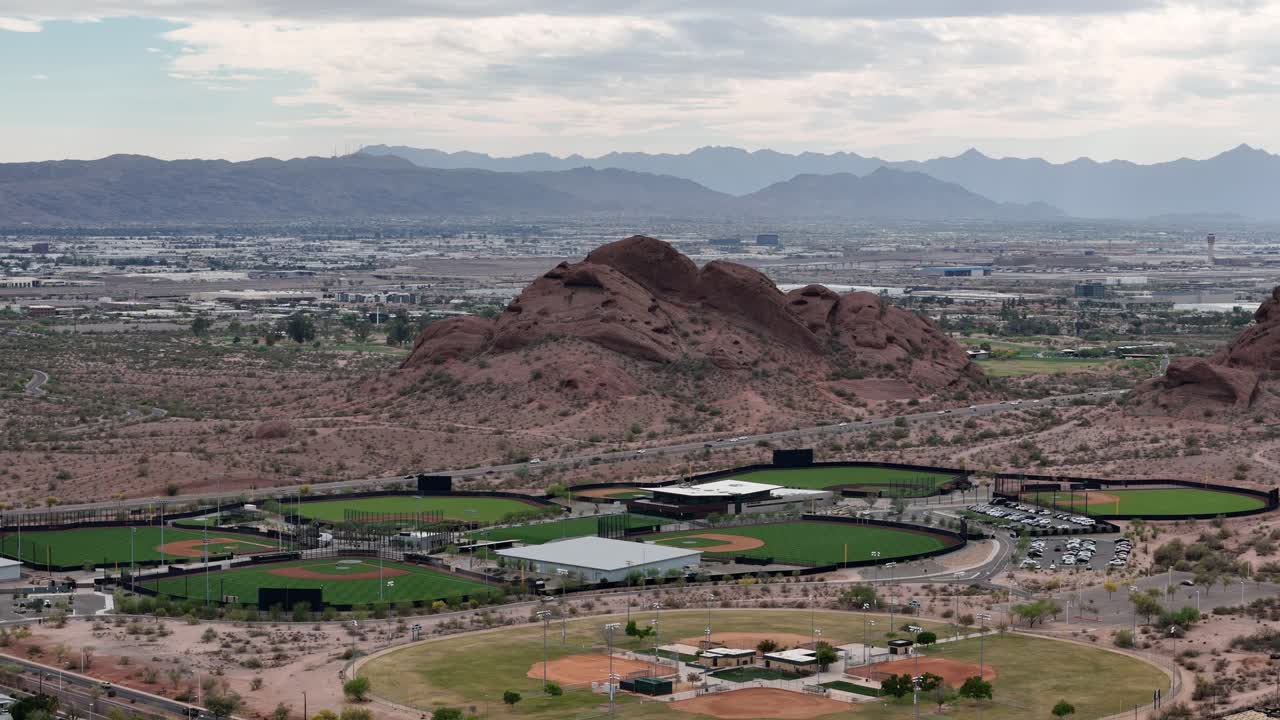 Drone Shot of Papago Baseball Sports Complex in Scottsdale, Arizona USA