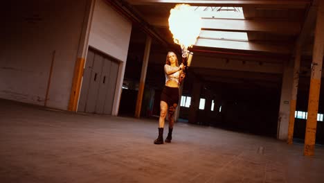 Female Action Hero with Flamethrower