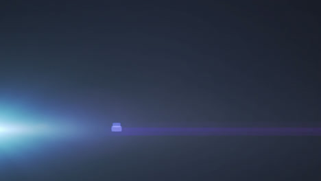 Animation-of-glowing-spot-of-light-over-blue-background