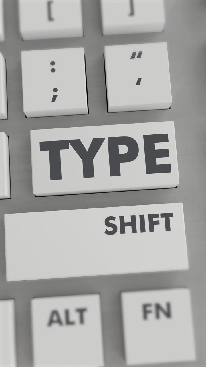 tipo de botón presionado en el teclado vídeo vertical