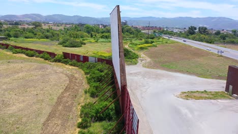 good aerial over an abandoned drive in movie theater in a rural area near lompoc california 2