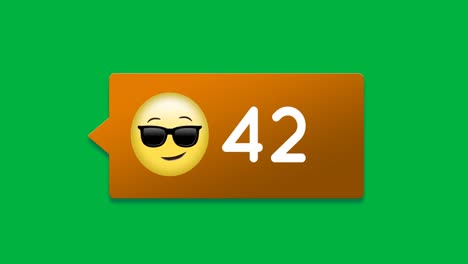 Smiling-face-with-sunglasses-emoji-with-number-count-increasing-4k