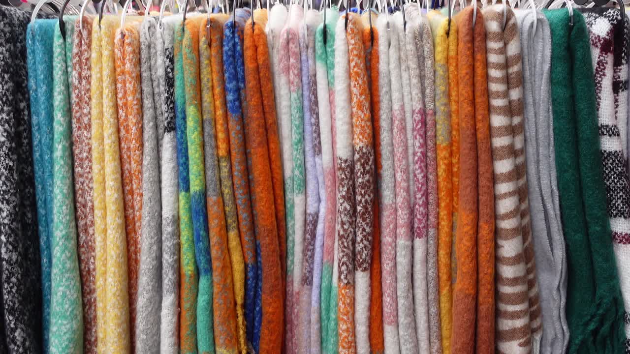 Colorful Scarves Display