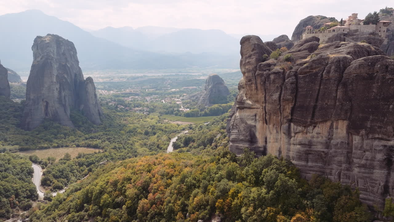 Meteora Monastery, Greece - Aerial View