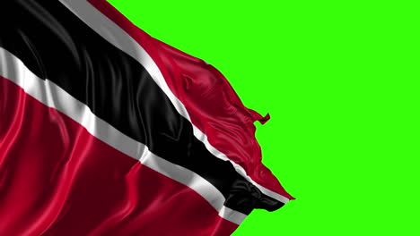 flag of trinidad and tobago on green screen