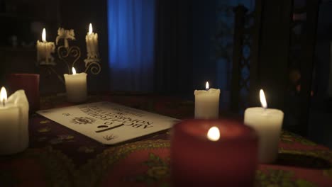 Mysterious Occult Scene with Candles