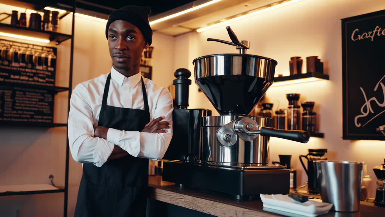 Barista che prepara il caffè