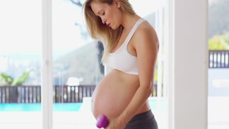 levantamiento de pesas, salud y fitness con embarazadas