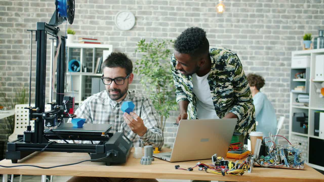 Teamwork in a Modern 3D Printing Design Studio