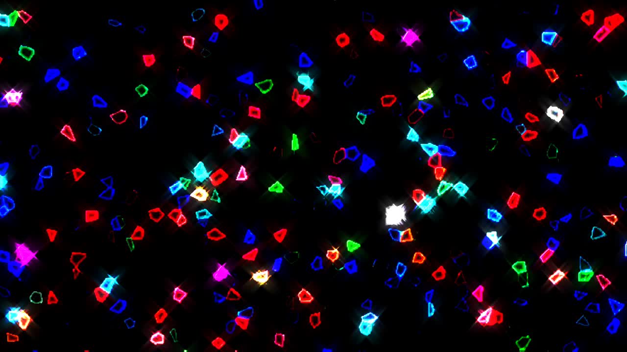 아름답고 추상적인 칼레도스코프, 빛나는 빛, 미묘한 움직임을 조절하는 빛.