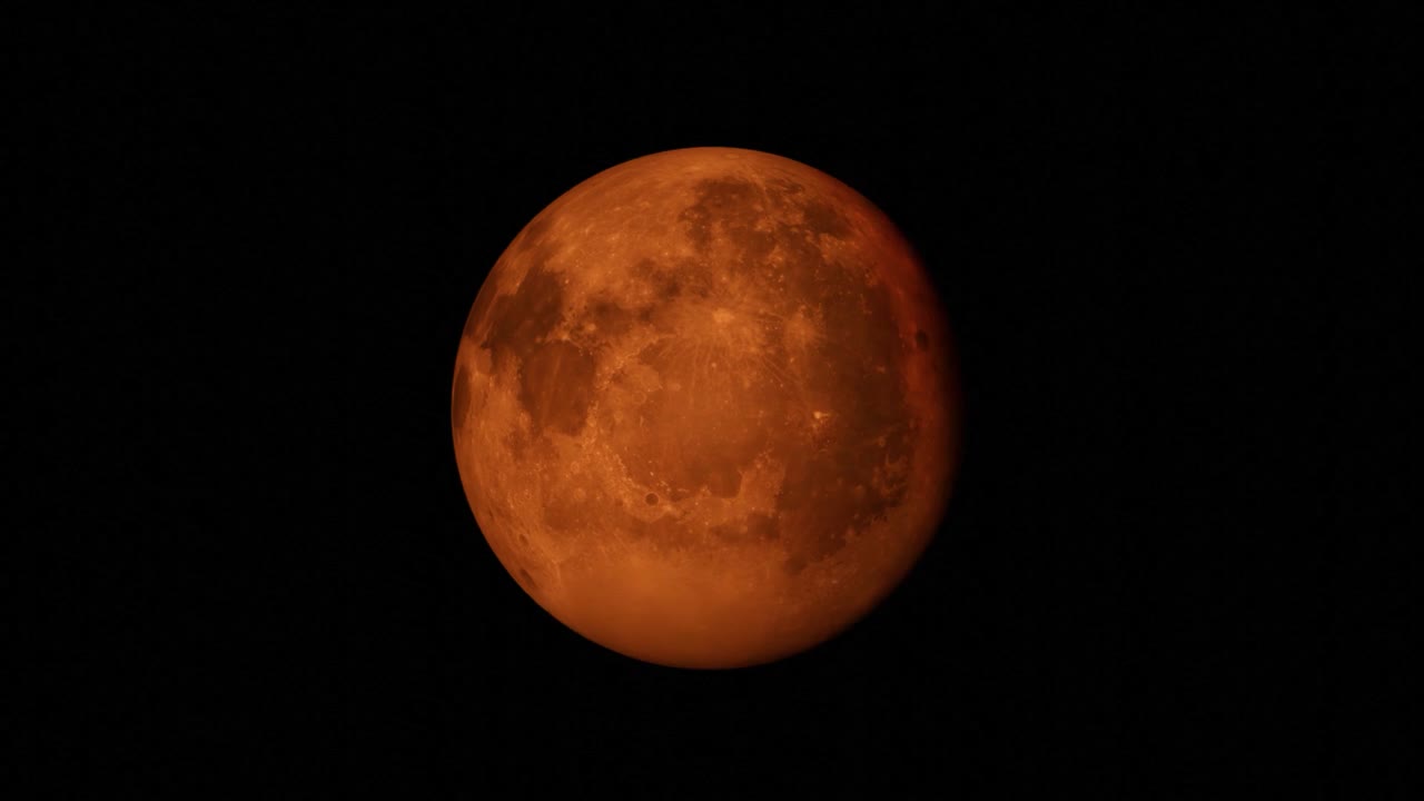 CGI Super Blood Moon Lunar Eclipse Timelapse