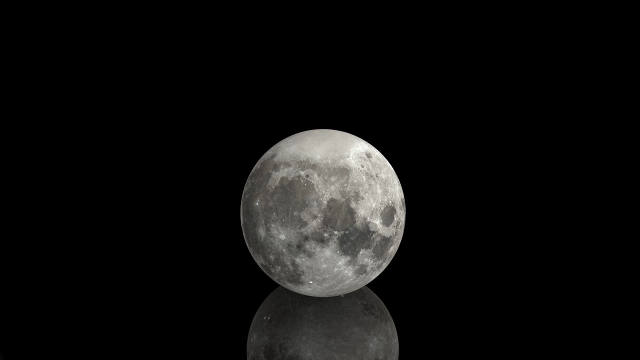 É um vídeo da lua girando
