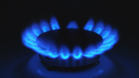 gas stove burning