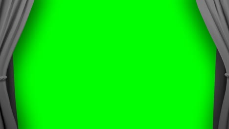 curtains opening and closing stage theater cinema green screen 4k