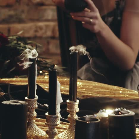 woman with candle