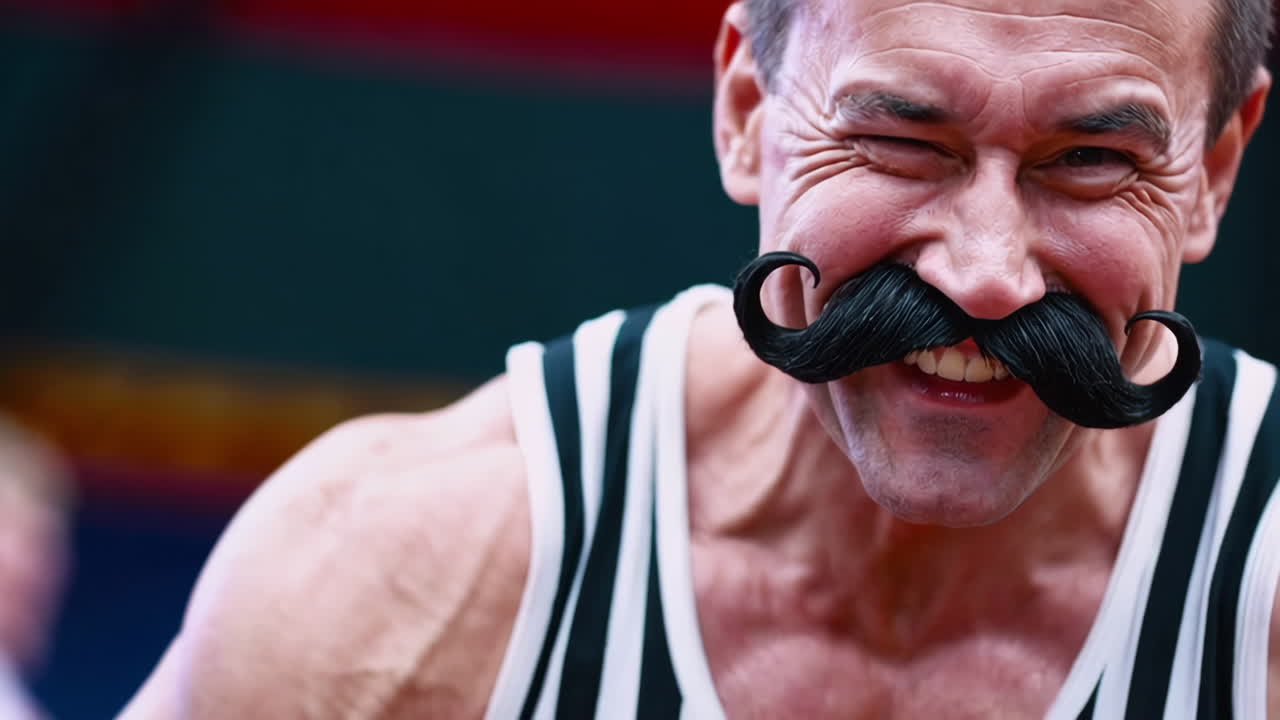 Strongman with a mustache