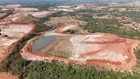 Drone-view-of-gold-extraction-area-in-Paconé,-Brazil