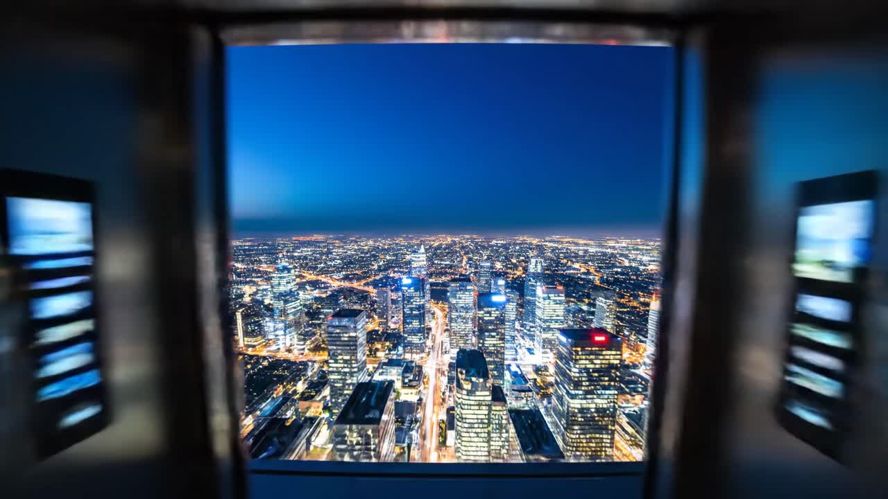 Night cityscape view from a high vantage point