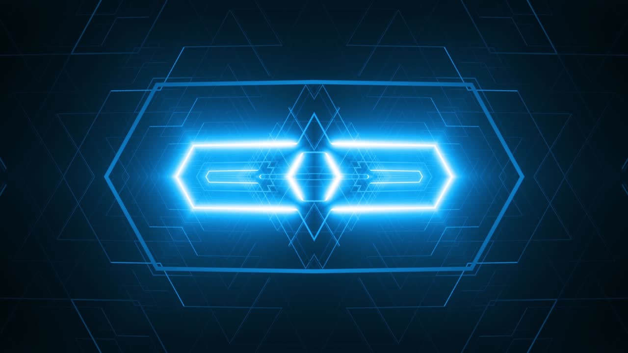 Abstract Glowing Blue Geometric Background