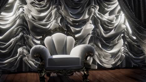 luxurious-theater-curtain-stage-with-chair