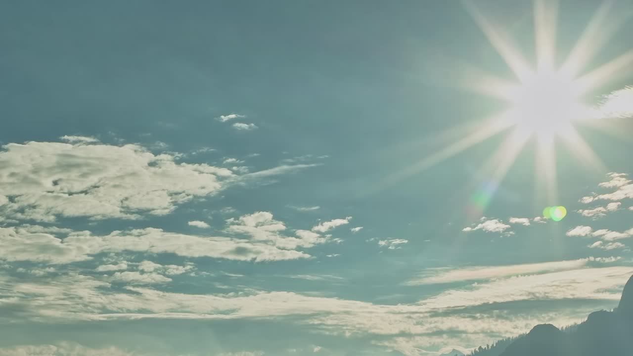 Sun shines bright over landscape in the USA during daytime