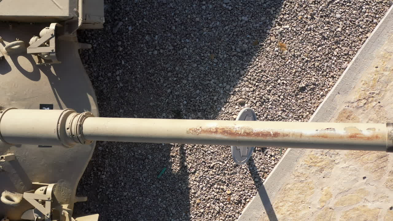 Magach Tank Display, Latrun Israel Drone View