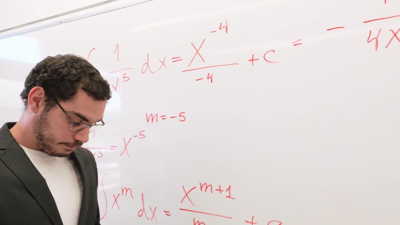 Higher Education: Professor Teaching a Calculus Course