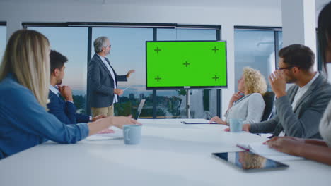presentación de una reunión de negocios
